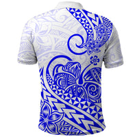 Polynesian Polo Shirt Tribal Tattoo Blue Screen Color LT9 - Polynesian Pride