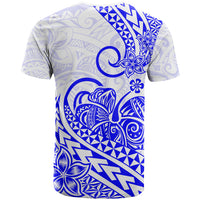 Polynesian T Shirt Tribal Tattoo Blue Screen Color LT9 - Polynesian Pride