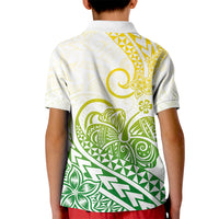 Polynesian Kid Polo Shirt Tribal Tattoo Gradient 01 Screen Color LT9 - Polynesian Pride