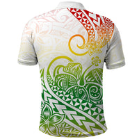 Polynesian Polo Shirt Tribal Tattoo Gradient 02 Screen Color LT9 - Polynesian Pride