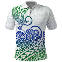 Polynesian Polo Shirt Tribal Tattoo Gradient 03 Screen Color LT9 Gradient - Polynesian Pride