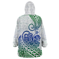 Polynesian Wearable Blanket Hoodie Tribal Tattoo Gradient 03 Screen Color LT9 - Polynesian Pride