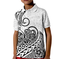 Polynesian Kid Polo Shirt Tribal Tattoo Black Screen Color LT9 Kid Black - Polynesian Pride