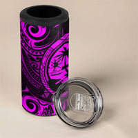 Polynesian Guam Coat of Arms 4 in 1 Can Cooler Tumbler Polynesian Tribal Tattoo Purple Version LT9 - Polynesian Pride