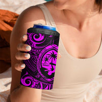 Polynesian Guam Coat of Arms 4 in 1 Can Cooler Tumbler Polynesian Tribal Tattoo Purple Version LT9 - Polynesian Pride