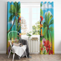 Always 5 O'clock Window Curtain Hawaiian Tropical Parrot - Polynesian Pride