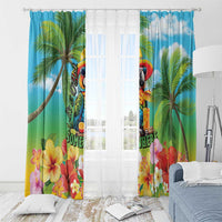 Always 5 O'clock Window Curtain Hawaiian Tropical Parrot - Polynesian Pride