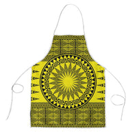 All Yellow Tonga Malo e lelei Apron Vintage Ngatu Tribal Pattern - Polynesian Pride