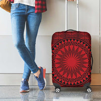 All Red Tonga Malo e lelei Luggage Cover Vintage Ngatu Tribal Pattern - Polynesian Pride