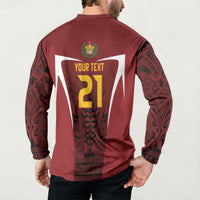 2026 Rugby Nations Series Custom Tonga Ikale Tahi Button Sweatshirt