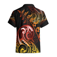 New Zealand Hawaiian Shirt Aotearoa Manaia Maori Fern Tattoo Arty LT9 - Polynesian Pride