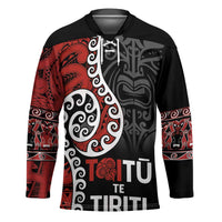Honour The Treaty New Zealand Hockey Jersey Toitu Te Tiriti Ake Ake Ake LT9 Unisex Red - Polynesian Pride