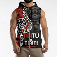 Honour The Treaty New Zealand Sleeveless Zip Hoodie Toitu Te Tiriti Ake Ake Ake LT9 - Polynesian Pride