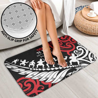 Honour The Treaty New Zealand Personalised Bathroom Set Toitu Te Tiriti Half Fern Haka Dance - Polynesian Pride