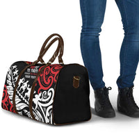 Honour The Treaty New Zealand Personalised Travel Bag Toitu Te Tiriti Half Fern Haka Dance LT9 - Polynesian Pride