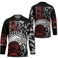 Honour The Treaty New Zealand Personalised Hockey Jersey Toitu Te Tiriti Indigenous Maori Face LT9 - Polynesian Pride