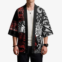 Honour The Treaty New Zealand Personalised Kimono Toitu Te Tiriti Indigenous Maori Face - Polynesian Pride