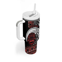 Honour The Treaty New Zealand Personalised Tumbler With Handle Toitu Te Tiriti Indigenous Maori Face