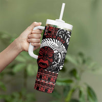 Honour The Treaty New Zealand Personalised Tumbler With Handle Toitu Te Tiriti Indigenous Maori Face
