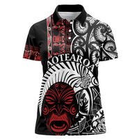Honour The Treaty New Zealand Personalised Women Polo Shirt Toitu Te Tiriti Indigenous Maori Face LT9 Female Black - Polynesian Pride