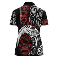 Honour The Treaty New Zealand Personalised Women Polo Shirt Toitu Te Tiriti Indigenous Maori Face LT9 - Polynesian Pride