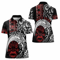 Honour The Treaty New Zealand Personalised Women Polo Shirt Toitu Te Tiriti Indigenous Maori Face LT9 - Polynesian Pride