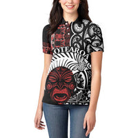 Honour The Treaty New Zealand Personalised Women Polo Shirt Toitu Te Tiriti Indigenous Maori Face LT9 - Polynesian Pride