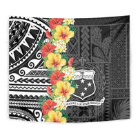 Samoa Tribal Hibiscus Flowers Tapestry