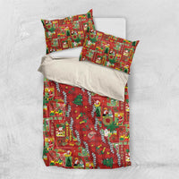 Mele Kalikimaka Pakalana Pikake Lei Bedding Set Hawaiian Rodeo Paniolo Omaomao Palaka - Polynesian Pride