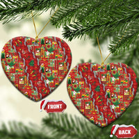 Mele Kalikimaka Pakalana Pikake Lei Ceramic Ornament Hawaiian Rodeo Paniolo Omaomao Palaka - Polynesian Pride