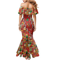 Mele Kalikimaka Pakalana Pikake Lei Family Matching Mermaid Dress and Hawaiian Shirt Hawaiian Rodeo Paniolo Omaomao Palaka LT9 - Polynesian Pride