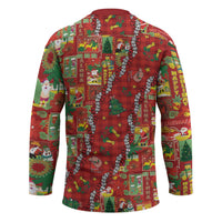 Mele Kalikimaka Pakalana Pikake Lei Hockey Jersey Hawaiian Rodeo Paniolo Omaomao Palaka LT9 - Polynesian Pride