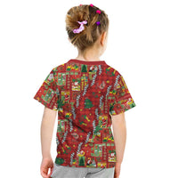 Mele Kalikimaka Pakalana Pikake Lei Kid T Shirt Hawaiian Rodeo Paniolo Omaomao Palaka LT9 - Polynesian Pride