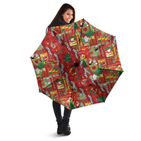 Mele Kalikimaka Pakalana Pikake Lei Umbrella Hawaiian Rodeo Paniolo Omaomao Palaka - Polynesian Pride