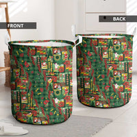 Mele Kalikimaka Pakalana Pikake Lei Laundry Basket Hawaiian Rodeo Paniolo Ulaula Palaka - Polynesian Pride