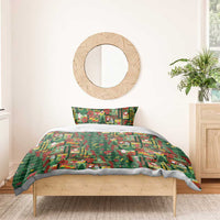 Mele Kalikimaka Pakalana Pikake Lei Bedding Set Hawaiian Rodeo Paniolo Ulaula Palaka - Polynesian Pride
