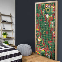 Mele Kalikimaka Pakalana Pikake Lei Door Cover Hawaiian Rodeo Paniolo Ulaula Palaka - Polynesian Pride