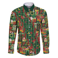 Mele Kalikimaka Pakalana Pikake Lei Family Matching Short Sleeve Bodycon Dress and Hawaiian Shirt Hawaiian Rodeo Paniolo Ulaula Palaka - Polynesian Pride