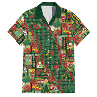 Mele Kalikimaka Pakalana Pikake Lei Family Matching Summer Maxi Dress and Hawaiian Shirt Hawaiian Rodeo Paniolo Ulaula Palaka LT9 Dad's Shirt - Short Sleeve Red - Polynesian Pride