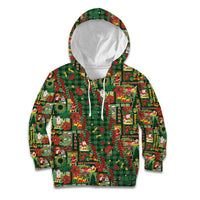 Mele Kalikimaka Pakalana Pikake Lei Kid Hoodie Hawaiian Rodeo Paniolo Ulaula Palaka - Polynesian Pride