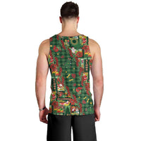 Mele Kalikimaka Pakalana Pikake Lei Men Tank Top Hawaiian Rodeo Paniolo Ulaula Palaka - Polynesian Pride
