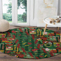 Mele Kalikimaka Pakalana Pikake Lei Round Carpet Hawaiian Rodeo Paniolo Ulaula Palaka - Polynesian Pride