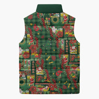 Mele Kalikimaka Pakalana Pikake Lei Sleeveless Puffer Jacket Hawaiian Rodeo Paniolo Ulaula Palaka - Polynesian Pride