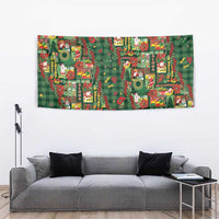 Mele Kalikimaka Pakalana Pikake Lei Tapestry Hawaiian Rodeo Paniolo Ulaula Palaka - Polynesian Pride