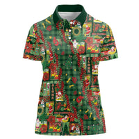 Mele Kalikimaka Pakalana Pikake Lei Women Polo Shirt Hawaiian Rodeo Paniolo Ulaula Palaka LT9 Female Red - Polynesian Pride