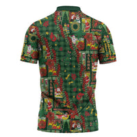 Mele Kalikimaka Pakalana Pikake Lei Zipper Polo Shirt Hawaiian Rodeo Paniolo Ulaula Palaka LT9 - Polynesian Pride