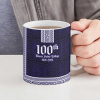 Tonga Queen Salote College 100 years Ceramic Mug QSC 1926-2026 Tongan Pattern