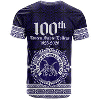 Tonga Queen Salote College 100 years T Shirt QSC 1926-2026 Tongan Pattern