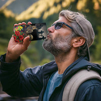 Kangaroo-Kiwi Soldier ANZAC Personalised 4 in 1 Can Cooler Tumbler Golden Wattle Poppy Flowers