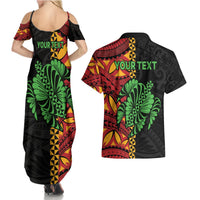 Personalised Tonga Emancipation Day Couples Matching Summer Maxi Dress and Hawaiian Shirt Puleanga Fakatui O Since 1970 LT9 - Polynesian Pride